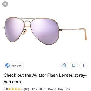 Ray- Ban aviators - lilac lenses